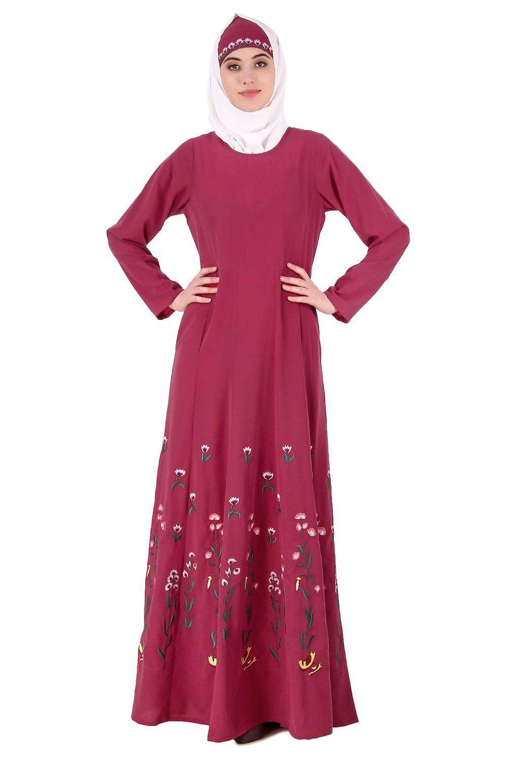 Elegant Embroidered Multi-Panel EID Abaya for Women - Modest Islamic Prayer Dress - Perfect for Eid, Ramadan & Special Occasions