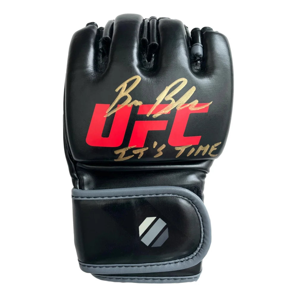 Bruce Buffer Signed UFC Gloves - Authentic Autographed MMA Collectible with 