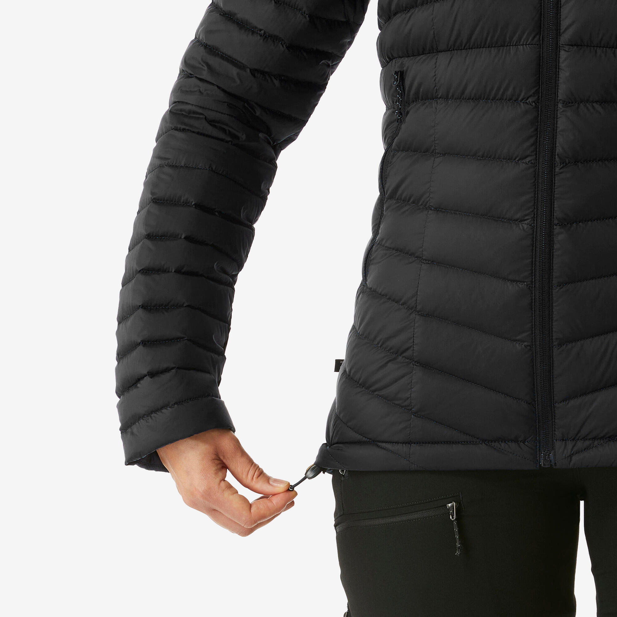 Forclaz Women's MT100 Hooded Down Puffer Jacket - Lightweight Winter Coat for Hiking, Travel & Outdoor Activities | Waterproof Insulated Jacket for Cold Weather