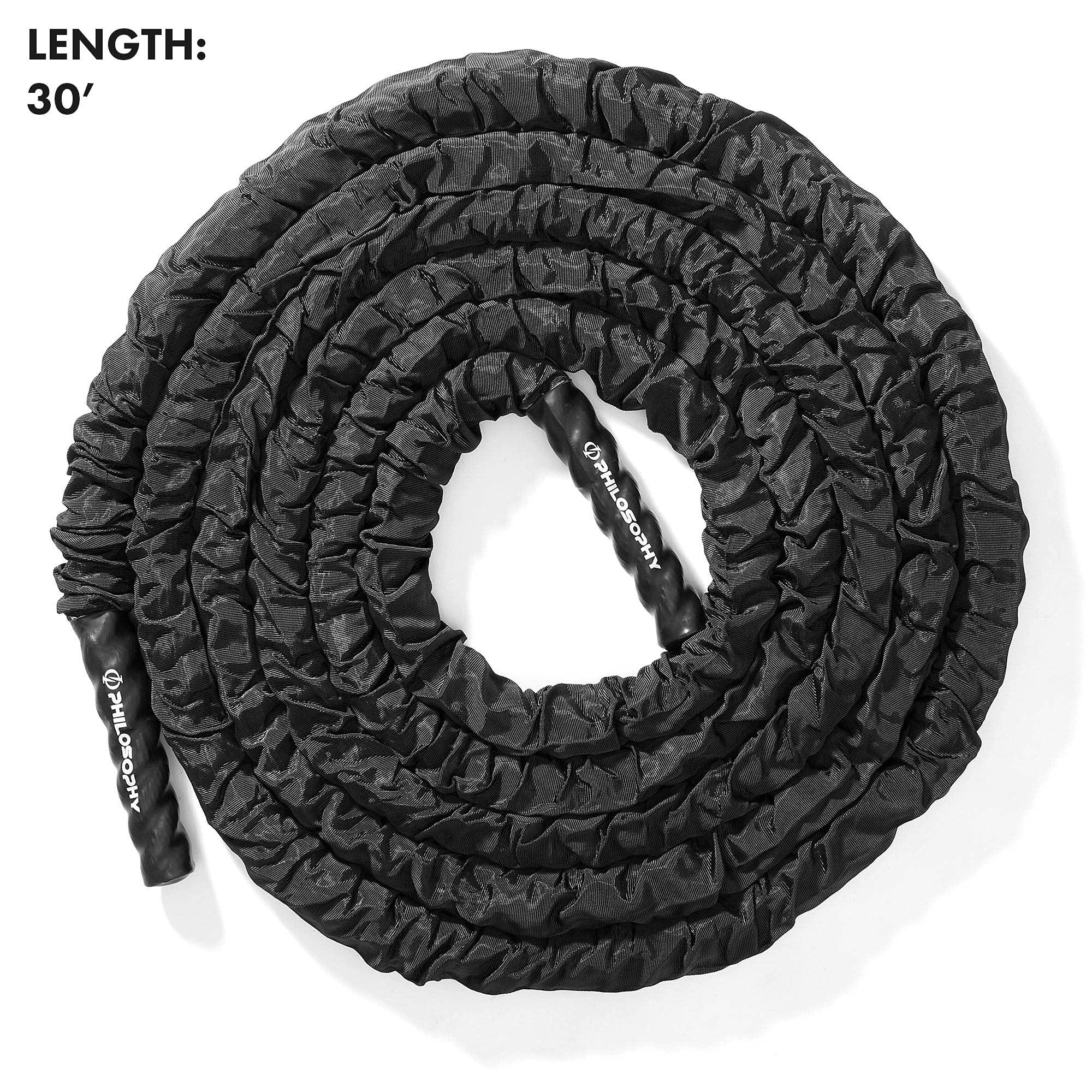 Best Battle Rope for Gym & Home Workouts - Heavy Duty Fitness Training Rope with Protective Cover & Anchor Kit - Ideal for Strength Training, CrossFit, HIIT & Cardio Exercises
