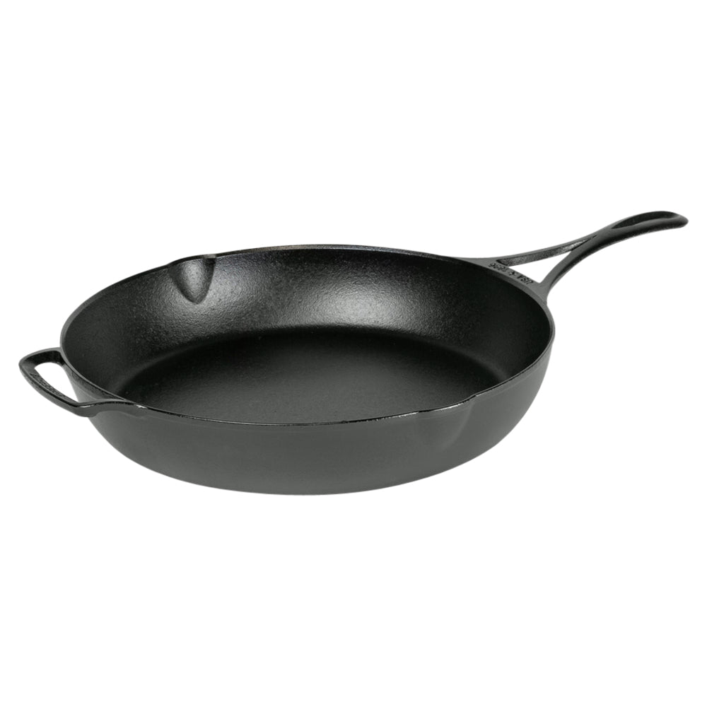 Premium Cast Iron BLACKLOCK Skillet 30cm - Heavy Duty Pre-Seasoned Frying Pan for Stovetop, Oven & Grill - Perfect for Searing Steaks, Baking Bread & Campfire Cooking