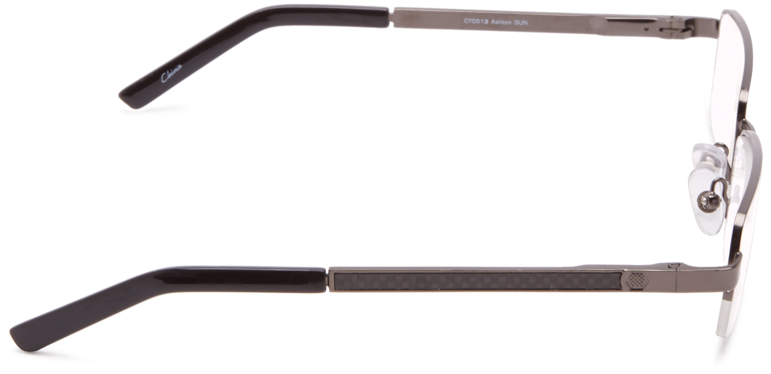 Foster Grant Men's Ashton Square Reading Glasses +1.00 to +4.00 Strength - Lightweight Metal Frame for Computer Work, Reading & Office Use
