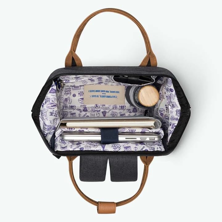 Cabaïa Waterproof Backpack with 2 Pockets - Lifetime Guarantee - Elegant Unisex Design for Men & Women - Perfect for School, Travel & Business - Vegan Certified - Ideal for Commuting, College Campus & Office Use