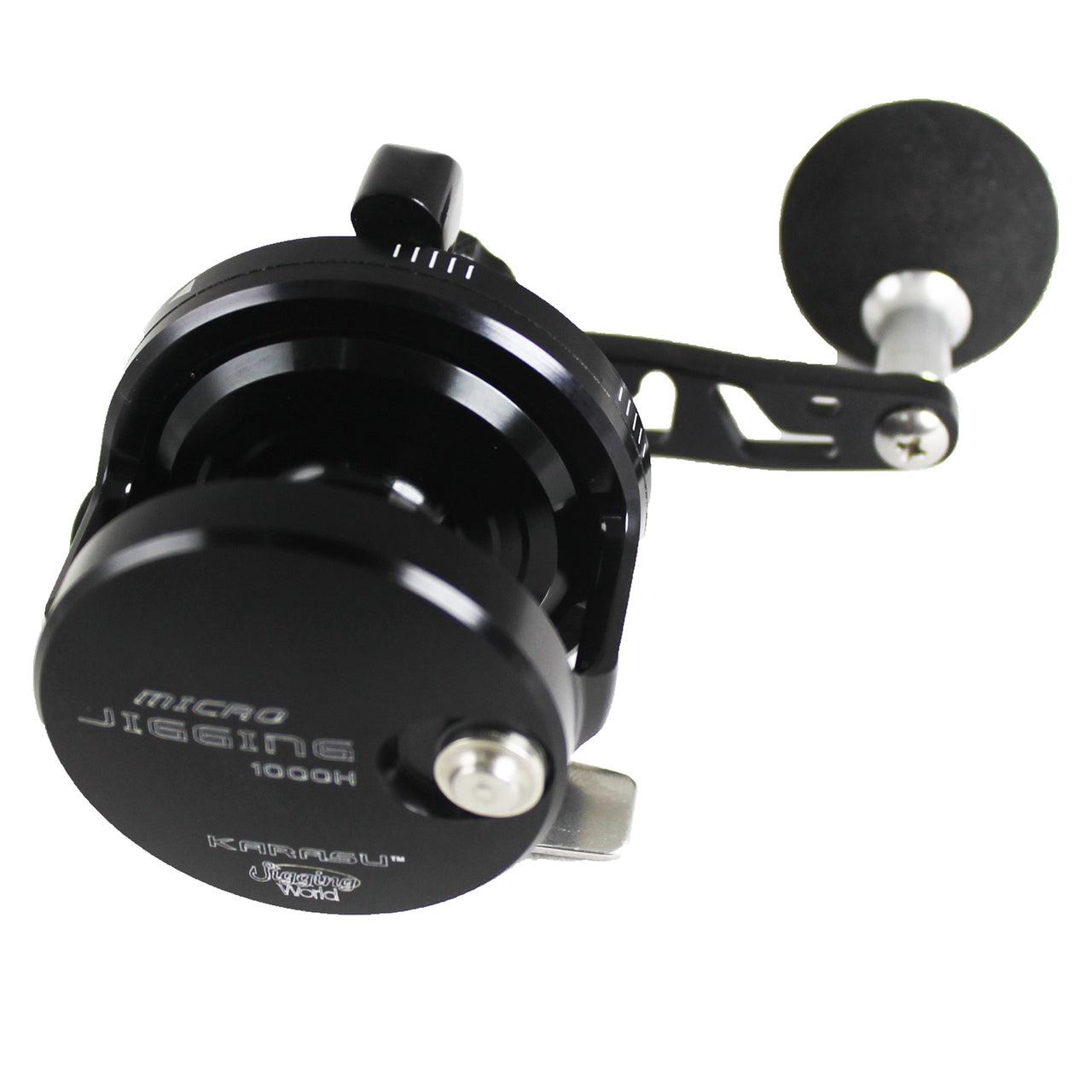 Jigging World Micro Jigging Lever Drag Reels - Saltwater Fishing Reel for Light Tackle - Perfect for Offshore, Inshore & Kayak Fishing