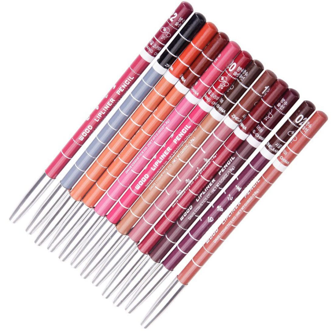 12PCS Professional Waterproof Lip Liner Pencil Set - Long Lasting Lip Makeup Kit with Smudge Proof Formula, Vegan & Cruelty Free Cosmetic Gift for Women & Girls | Perfect for Daily Use, Parties, Weddings & Special Occasions