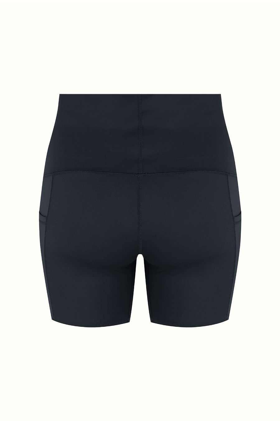 Comfortable Maternity Anti-Chafe Mid Shorts with Pockets - Black | Perfect for Pregnancy, Postpartum & Nursing | Soft Breathable Fabric for All-Day Wear