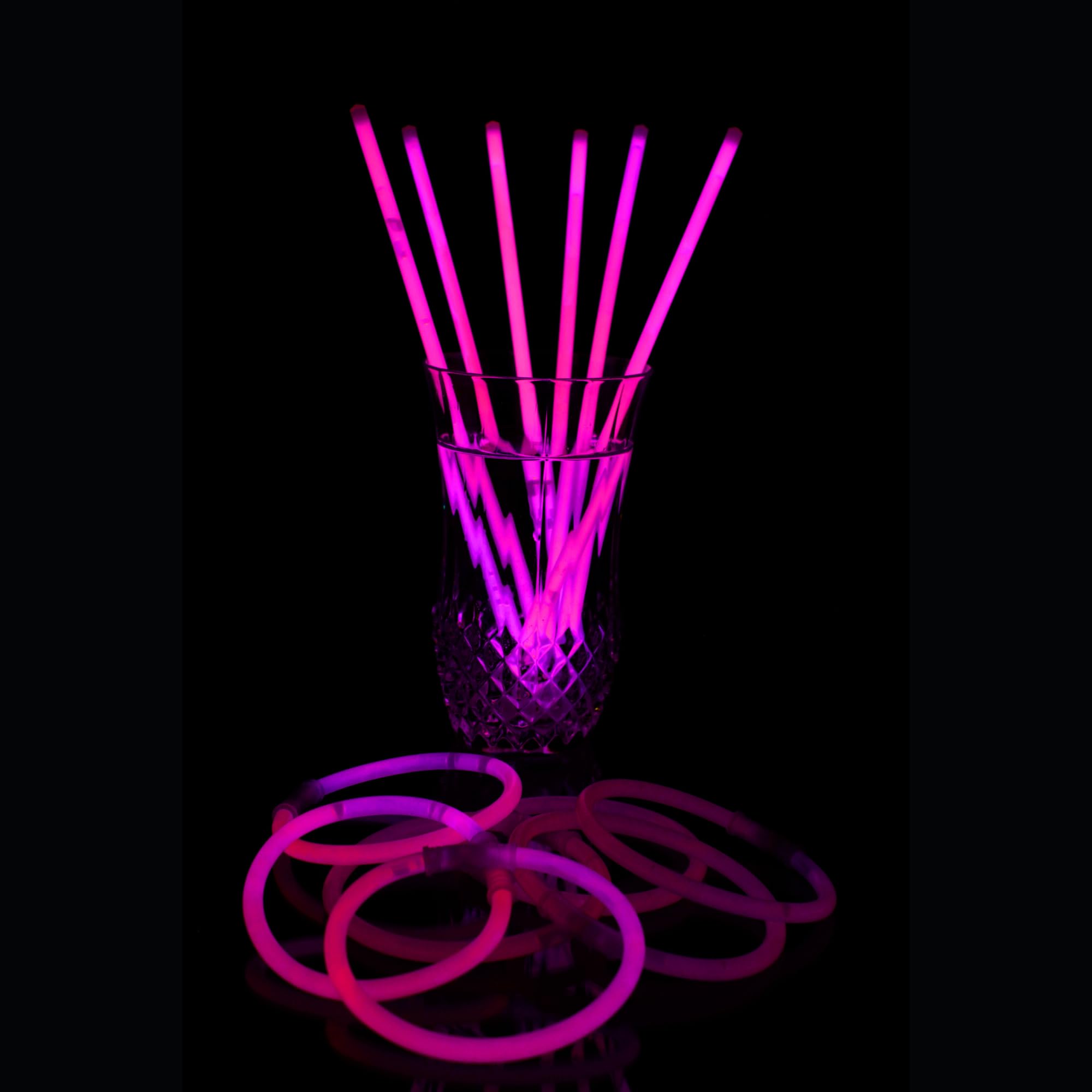 UV Floor 8717662460067 Adjustable Glow in The Dark Bracelets - Pink, Pack of 12 | Perfect for Parties, Concerts, Raves & Nighttime Events