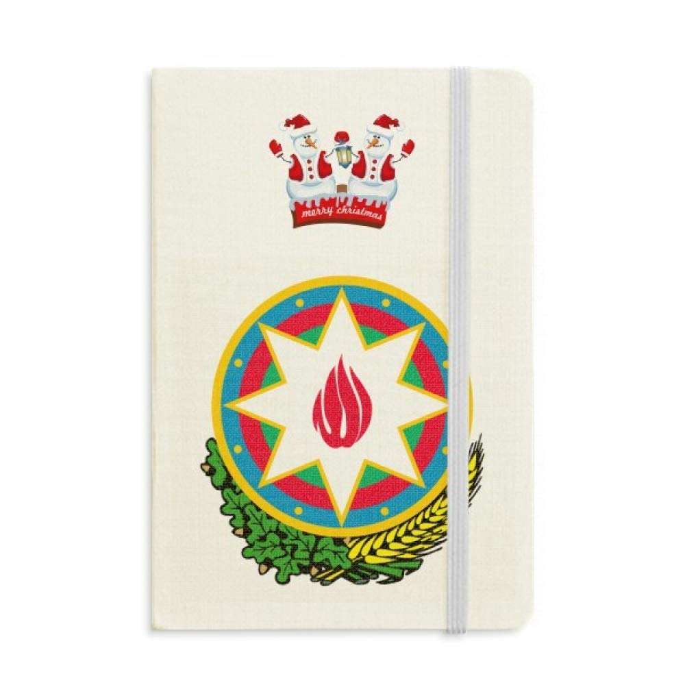 Azerbaijan National Emblem Christmas Snowman Notebook - Thick Hardcover Journal for Holiday Gifts, Winter Writing & Travel Diary (Baku Inspired Design)