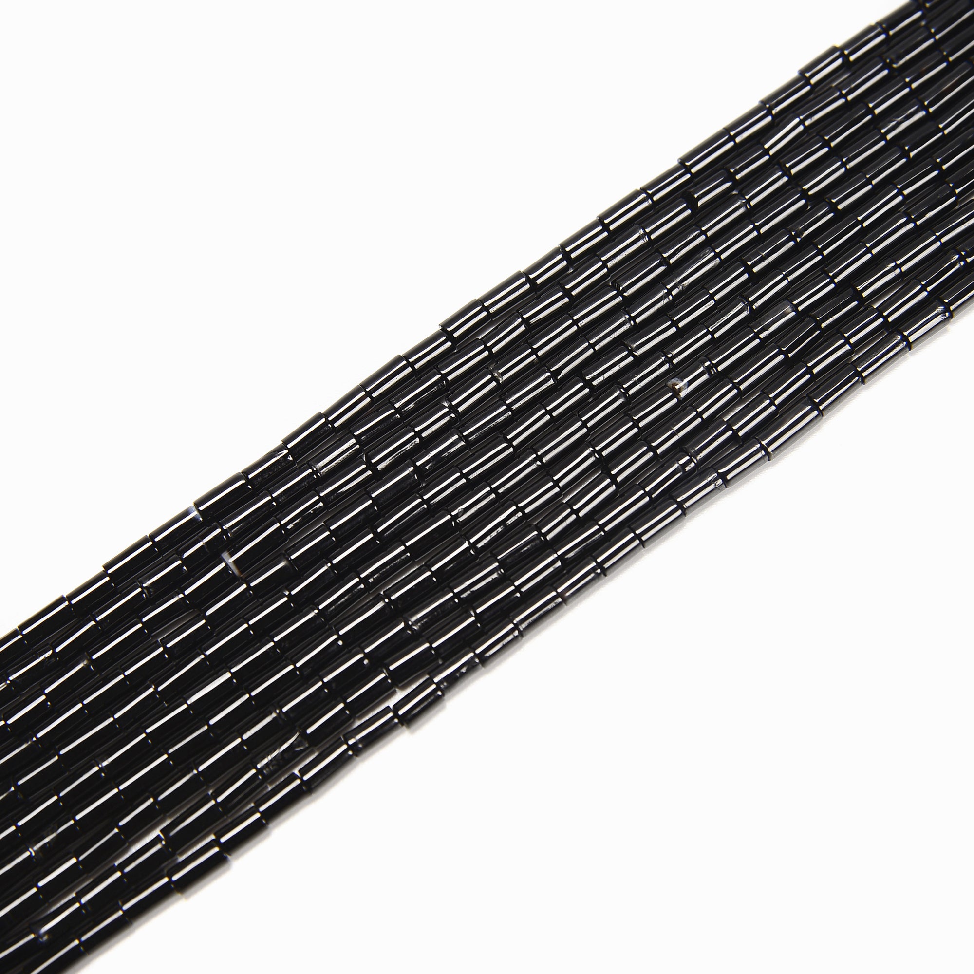 Mix Gemstone Smooth Round Tube Beads 2x4mm 15.5