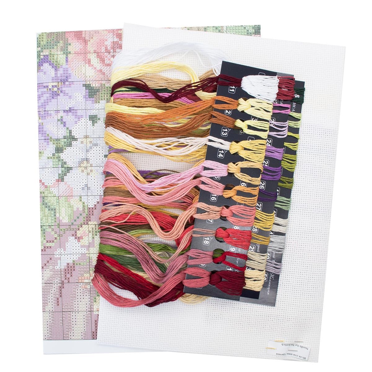 Alisa 2-50 Cross Stitch Kit - 14 Count Aida Canvas with Rose & Spring Flower Bouquet Design | DIY Embroidery Kit for Home Decor, Wall Art & Gift Giving | Perfect for Beginners & Craft Lovers