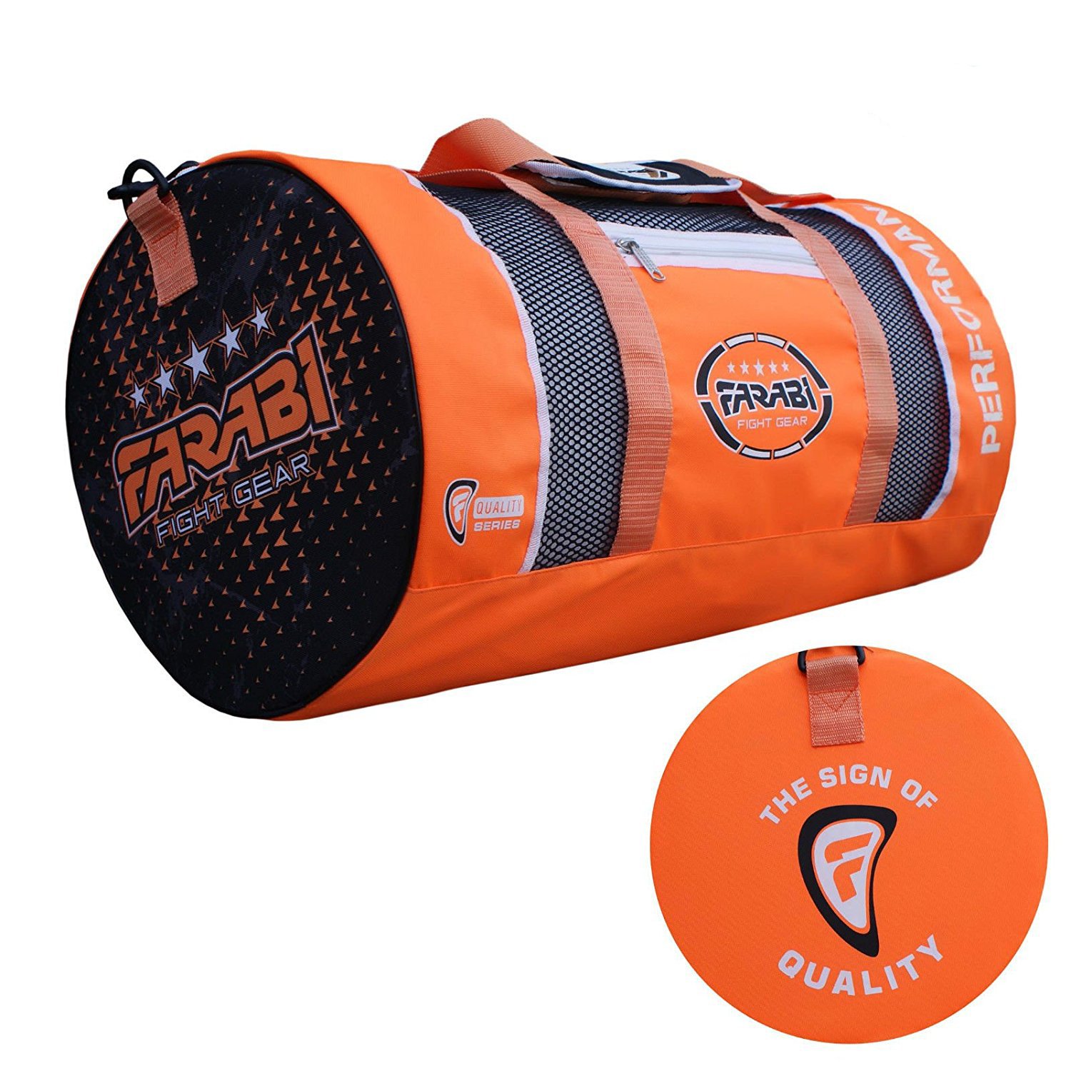Farabi Gym Fitness Workout Bag - MMA & Boxing Training Gear Holdall - Durable Sports Duffel for Travel, Gym, Martial Arts & Workout Sessions