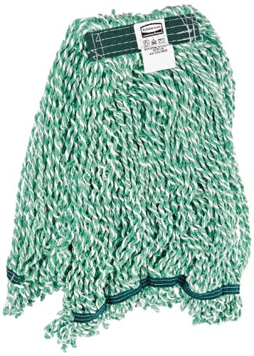 Rubbermaid Commercial Web Foot String Mop - Medium Size, Green (FGA81206GR00) - Heavy Duty Floor Cleaning for Restaurants, Hospitals & Schools