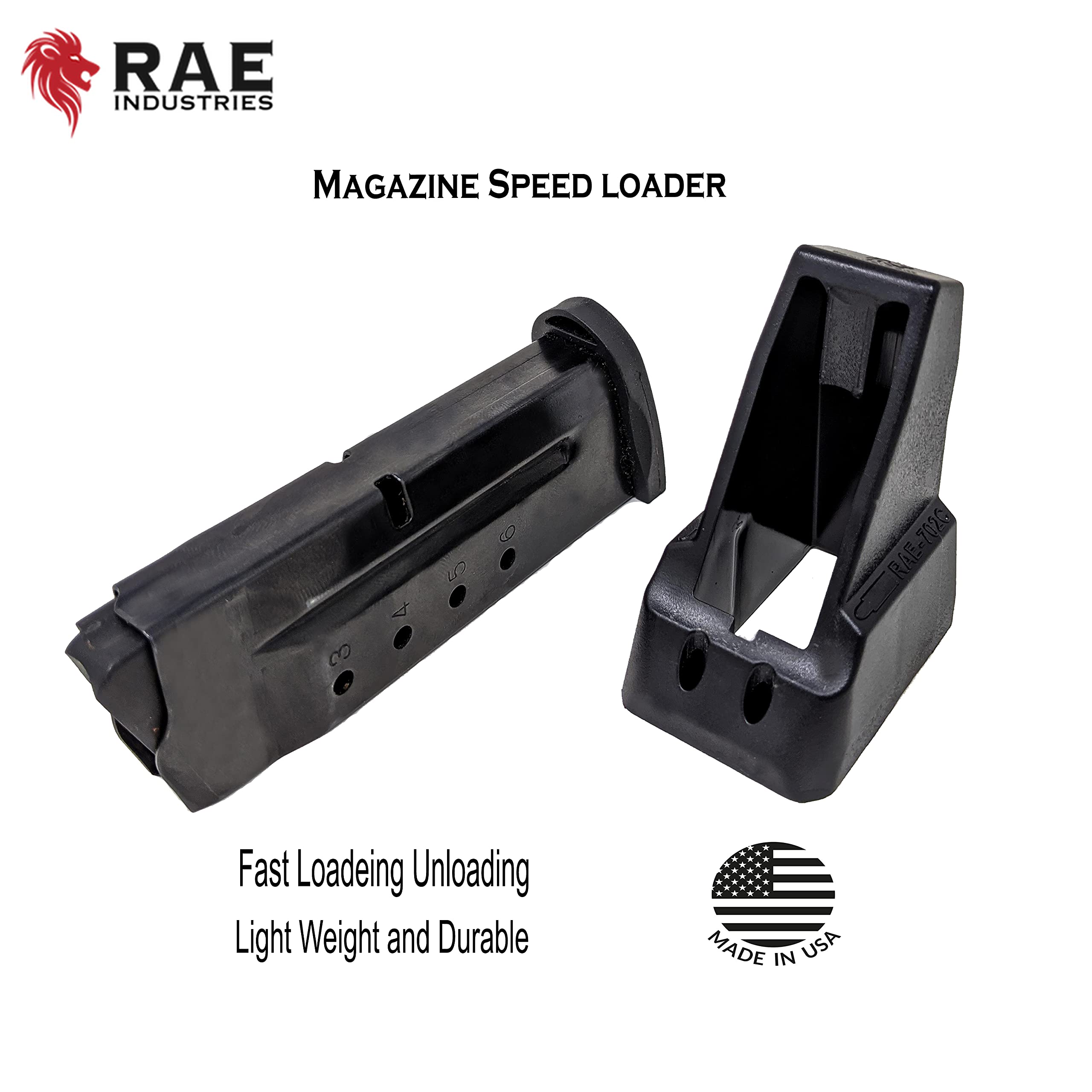 RAEIND Speedloaders Magazine Loader Tools for Rock Island Armory Handguns - Compatible with All Stack Models Including Rock Island Armory, Baby Rock, 1911 Compact, TAC Ultra, TCM - Perfect for Range Shooting, Competition & Quick Reloading