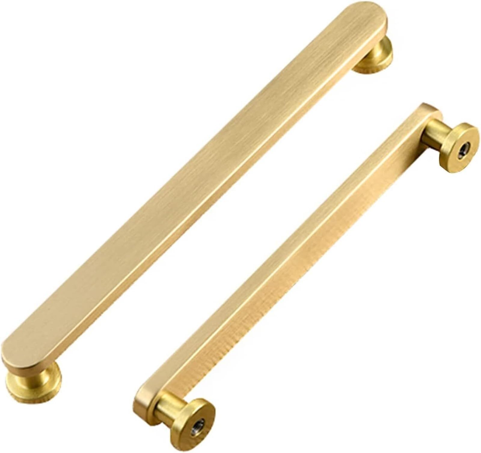 Vintage Solid Brass Cabinet Knobs and Drawer Pulls - 2 Pack Antique Furniture Handles with Screws for Kitchen, Dresser, Wardrobe & Bathroom - Durable Retro Hardware for Cabinets & Drawers