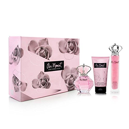 One Direction Our Moment for Women 3 Piece Gift Set - Eau De Parfum Spray, Body Lotion & Shimmer Oil (3.4 oz) | Floral Fragrance Collection for Daily Wear, Date Nights & Special Occasions