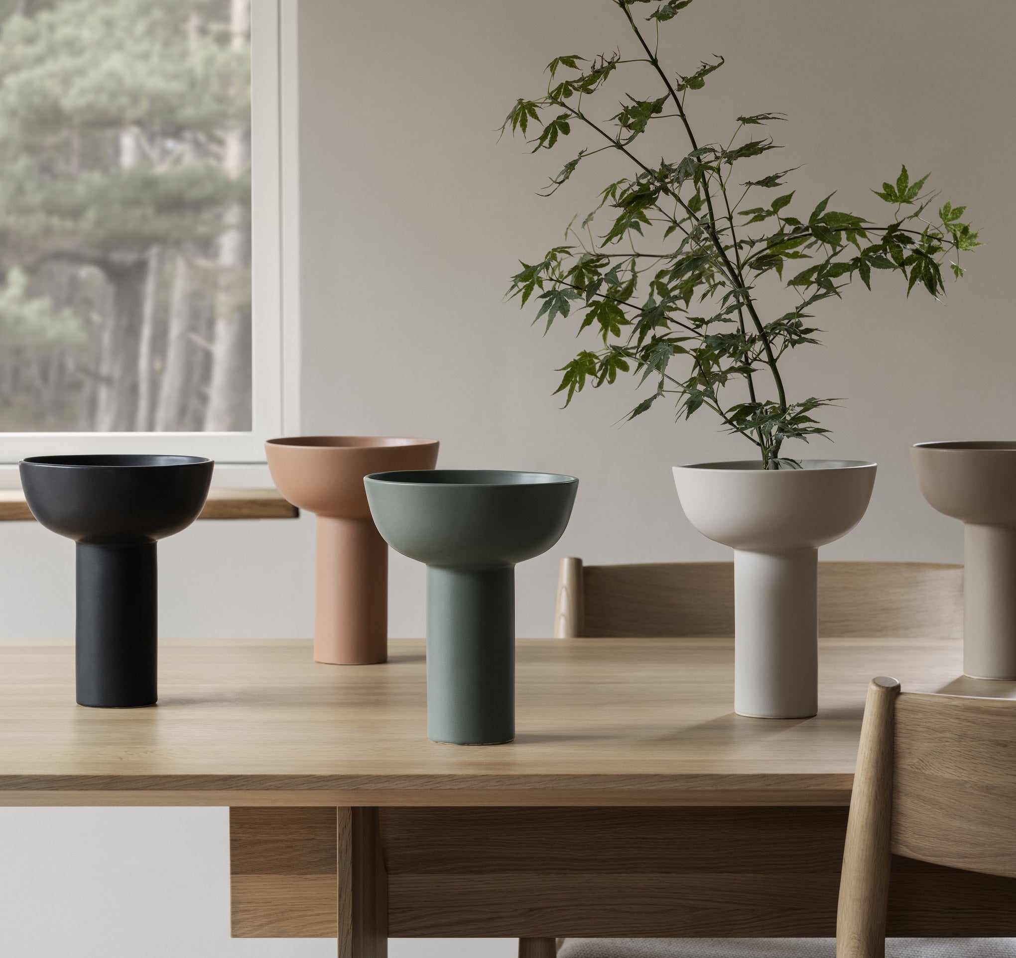 MIYABI Handmade Ceramic Vase - Elegant Home Decor for Living Room, Dining Table, Wedding Centerpiece | Perfect for Flowers, Artificial Arrangements & Modern Interior Design