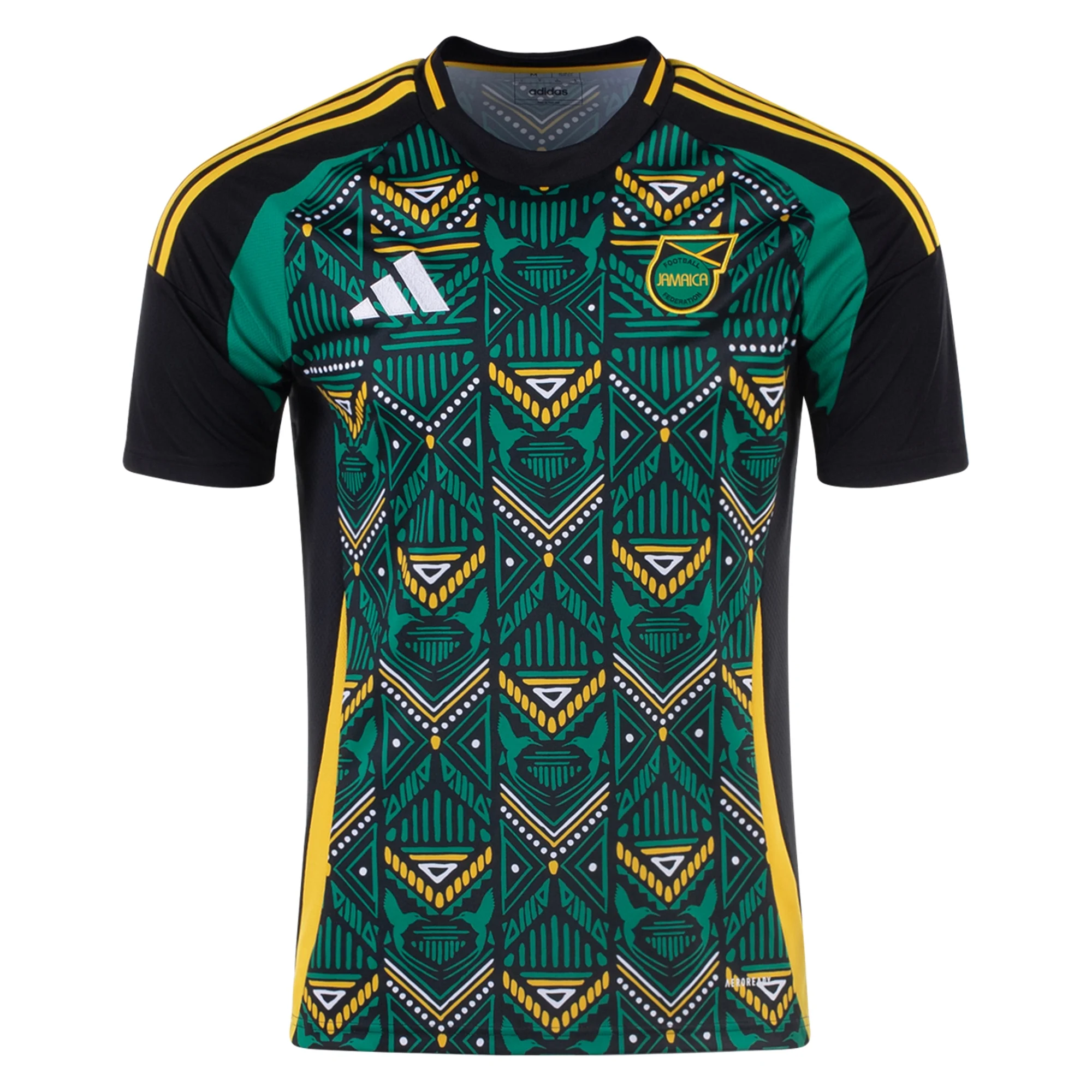 Adidas Jamaica Away Jersey 2024-2025 - Authentic Black Soccer Jersey for Men - Perfect for Football Matches, Fan Support & Casual Wear