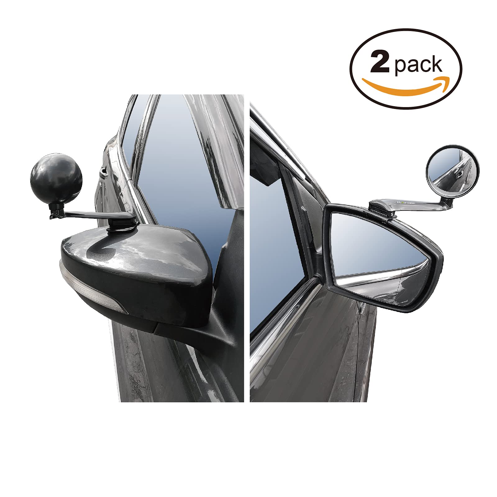 2-Pack Car Rear View Mirror - Wide Adjustable Blind Spot Mirror, Round Convex Panoramic Side Mirrors for Cars, SUVs & Trucks | Enhanced Safety & Visibility for Parking, Lane Changes & Highway Driving