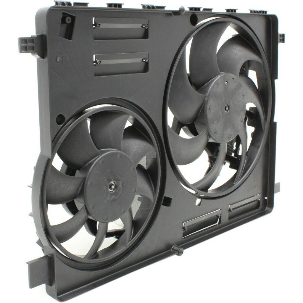 Volvo XC60 Radiator & A/C Condenser Fan Assembly 2010-2017 - 3.0L/3.2L with Fan Control Module - Replaces VO3115116 & 30668629-6 - Perfect for Cooling System Repair & Summer AC Maintenance