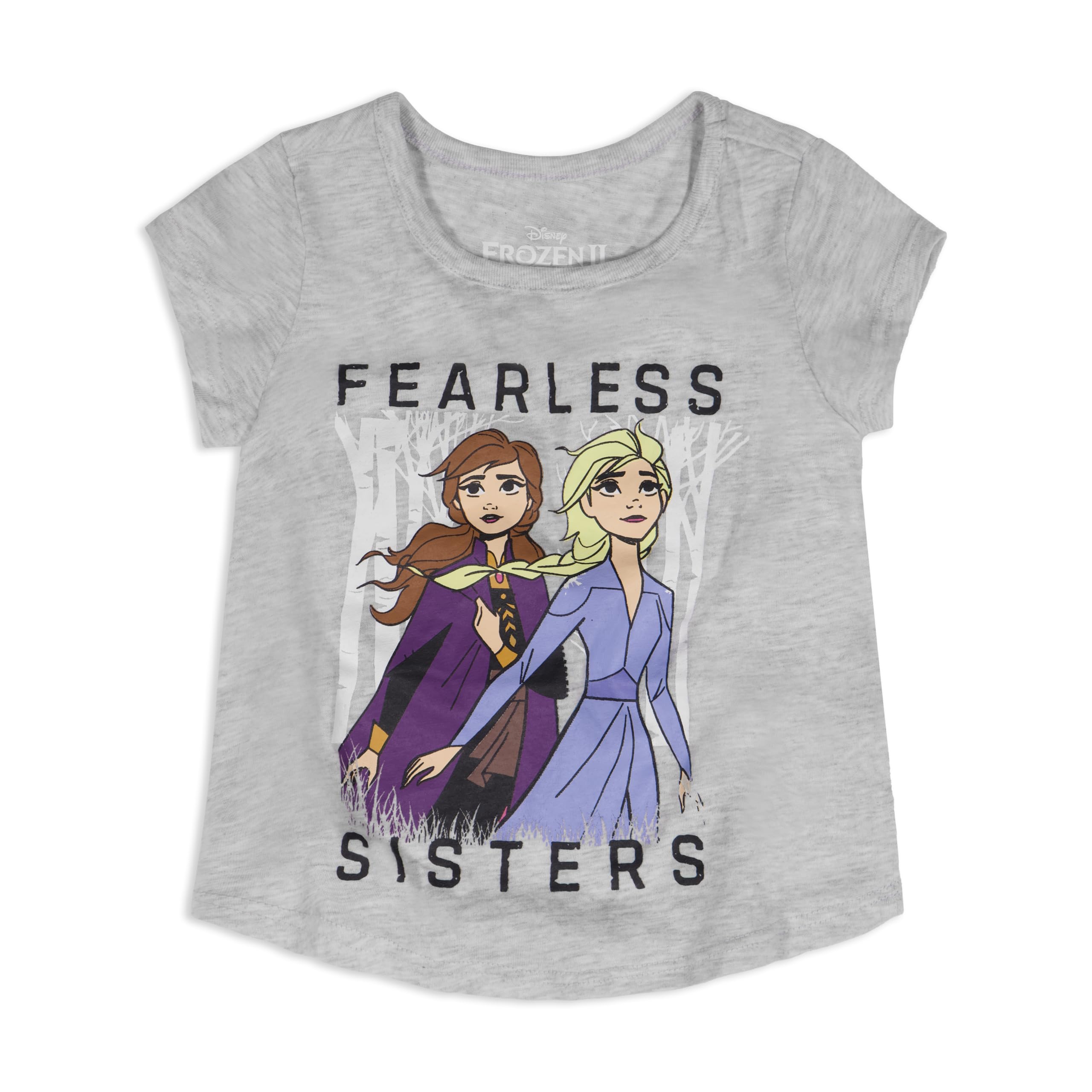 Disney Frozen Elsa & Anna Girls Short Sleeve T-Shirt for Toddler & Kids | Cute Cartoon Character Tee for Playdates, Birthday Parties & Disney Trips