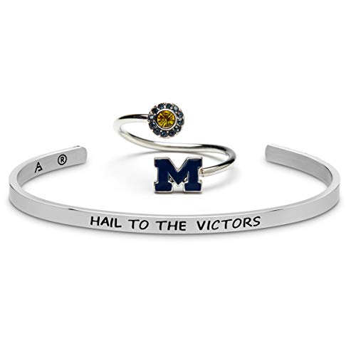 B - Michigan Ring and 'Hail to The Victors' Bangle