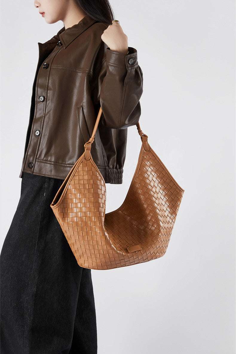 Stylish Commuter Handwoven Shoulder Bag for Women & Men - Eco-Friendly Cotton Crossbody Purse - Perfect for Work, Travel & Daily Use