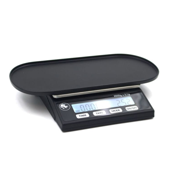 Rhino Coffee Gear Stealth Espresso Scale - High Precision Digital Coffee Scale for Espresso Brewing, Pour Over & Drip Coffee | Perfect for Home Baristas & Coffee Shops | Compact & Portable Design for Travel & Camping
