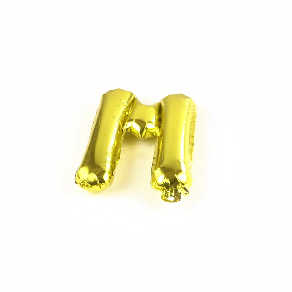 Balloonify Gold Mylar Letter M Balloon - 16 Inch Large Foil Alphabet Balloon for Birthday Party Decorations, Baby Shower, Wedding, Anniversary & Graduation Celebrations (1 Count Box)
