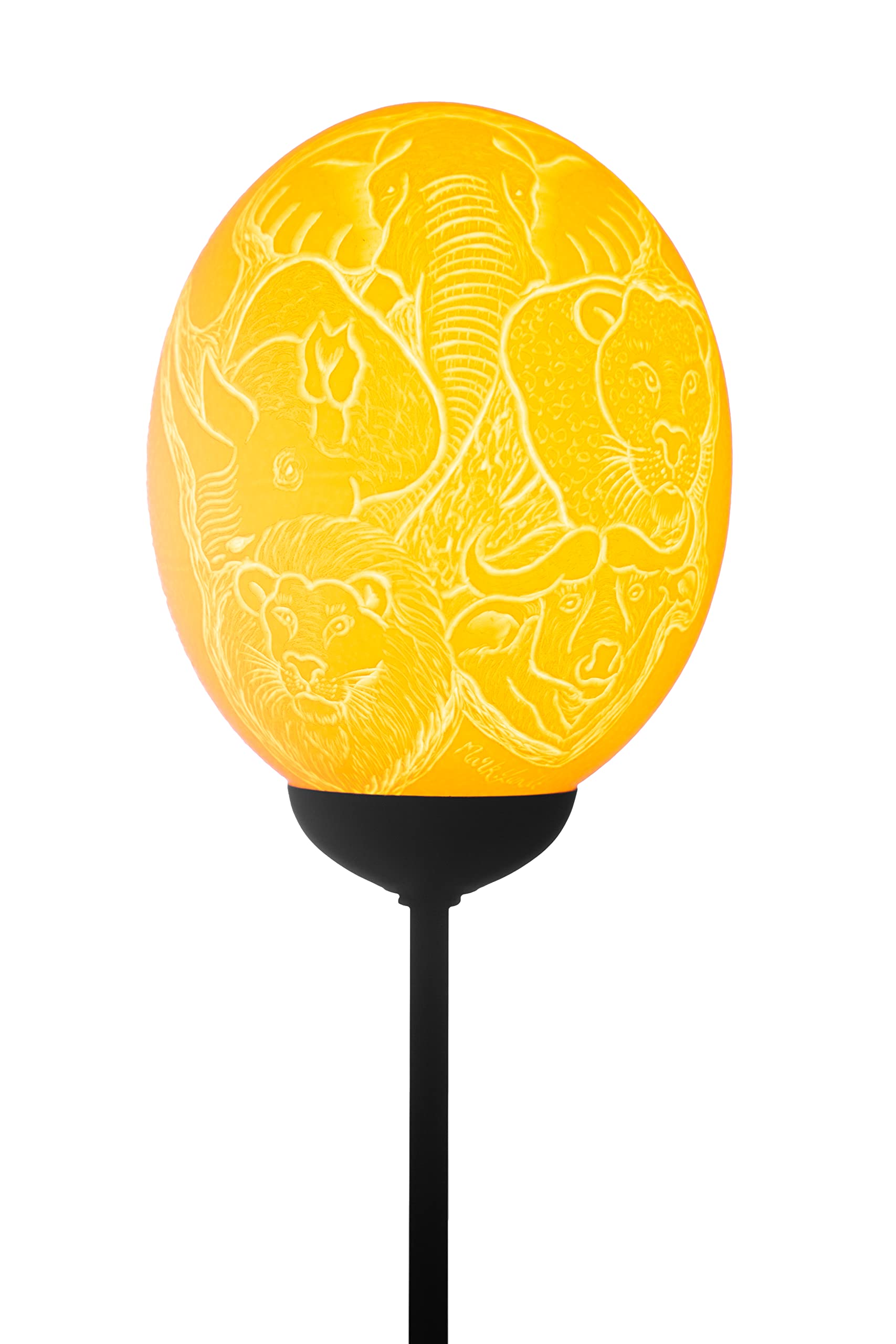 Hand-Carved Ostrich Egg Lamp - Unique Home Decor, Gift Idea for Housewarming, Wedding, Birthday | Perfect for Living Room, Bedroom, Office & Dining Room Lighting