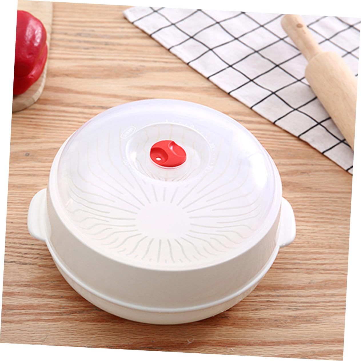 HEMOTON Microwave Steamer for Vegetables & Rice - BPA-Free Plastic Food Steamer Cookware for Healthy Cooking | Perfect for Meal Prep, Reheating Leftovers & Quick Veggie Side Dishes