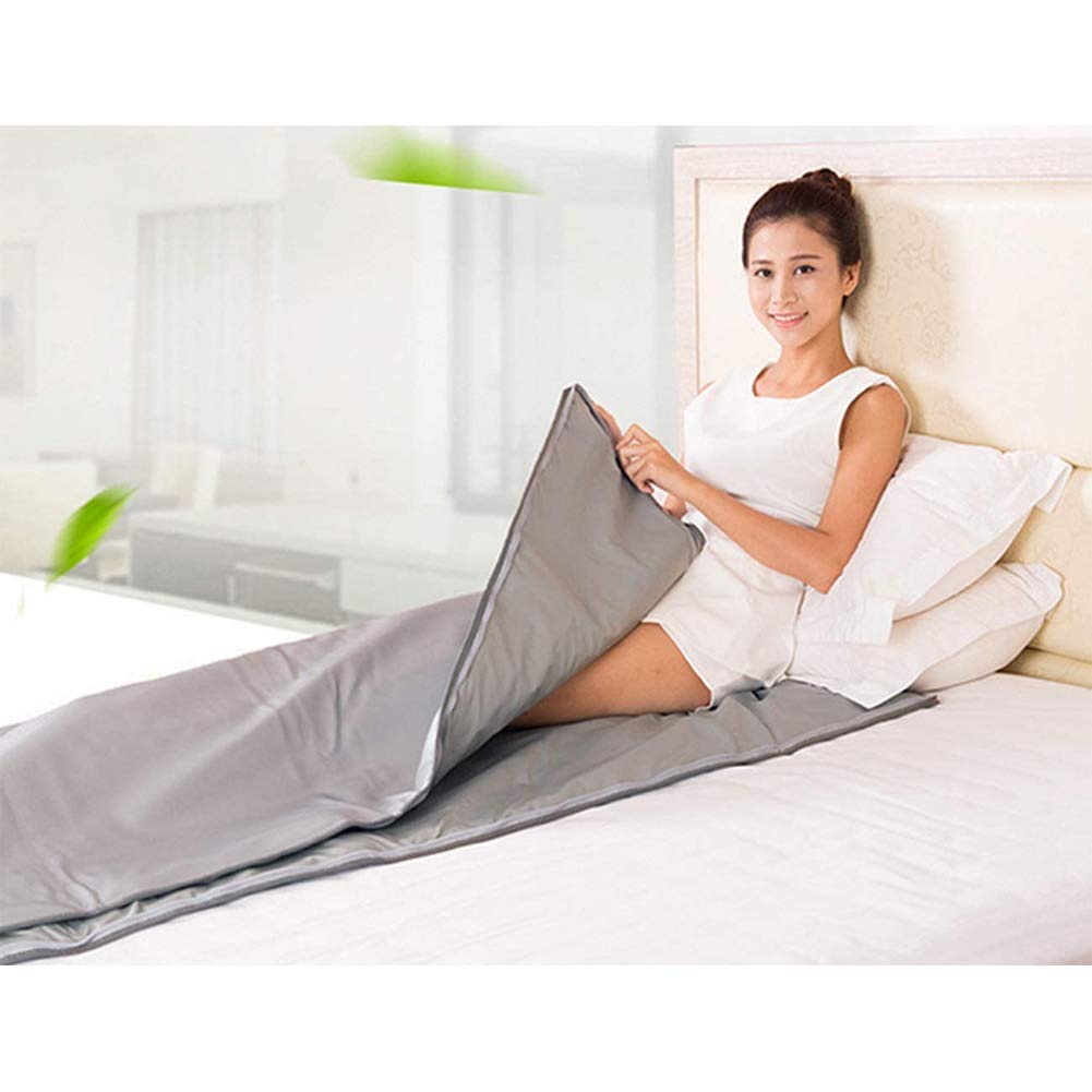 Digital Far Infrared Sauna Blanket for Weight Loss & Body Shaping - Slimming Blanket with Heat Therapy for Home Spa & Beauty (Silver) | Perfect for Relaxation, Detox & Post-Workout Recovery