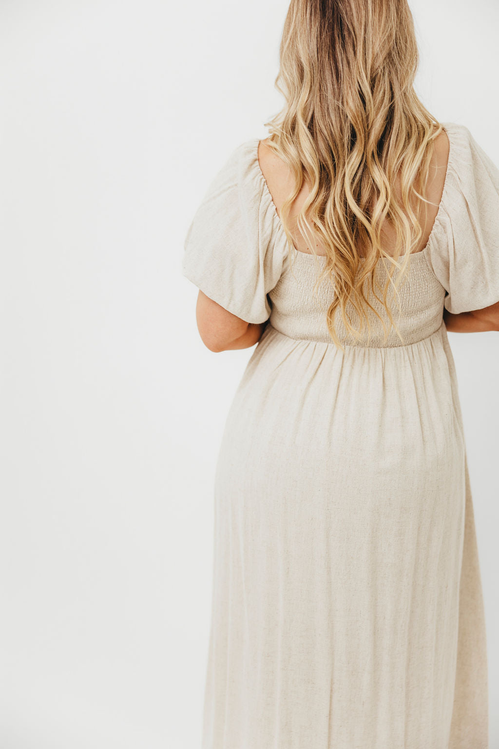 Rosalie Maxi Dress in Linen - Bump Friendly Maternity Dress for Women | Comfortable Summer Dress for Pregnancy, Beach, Vacation & Special Occasions