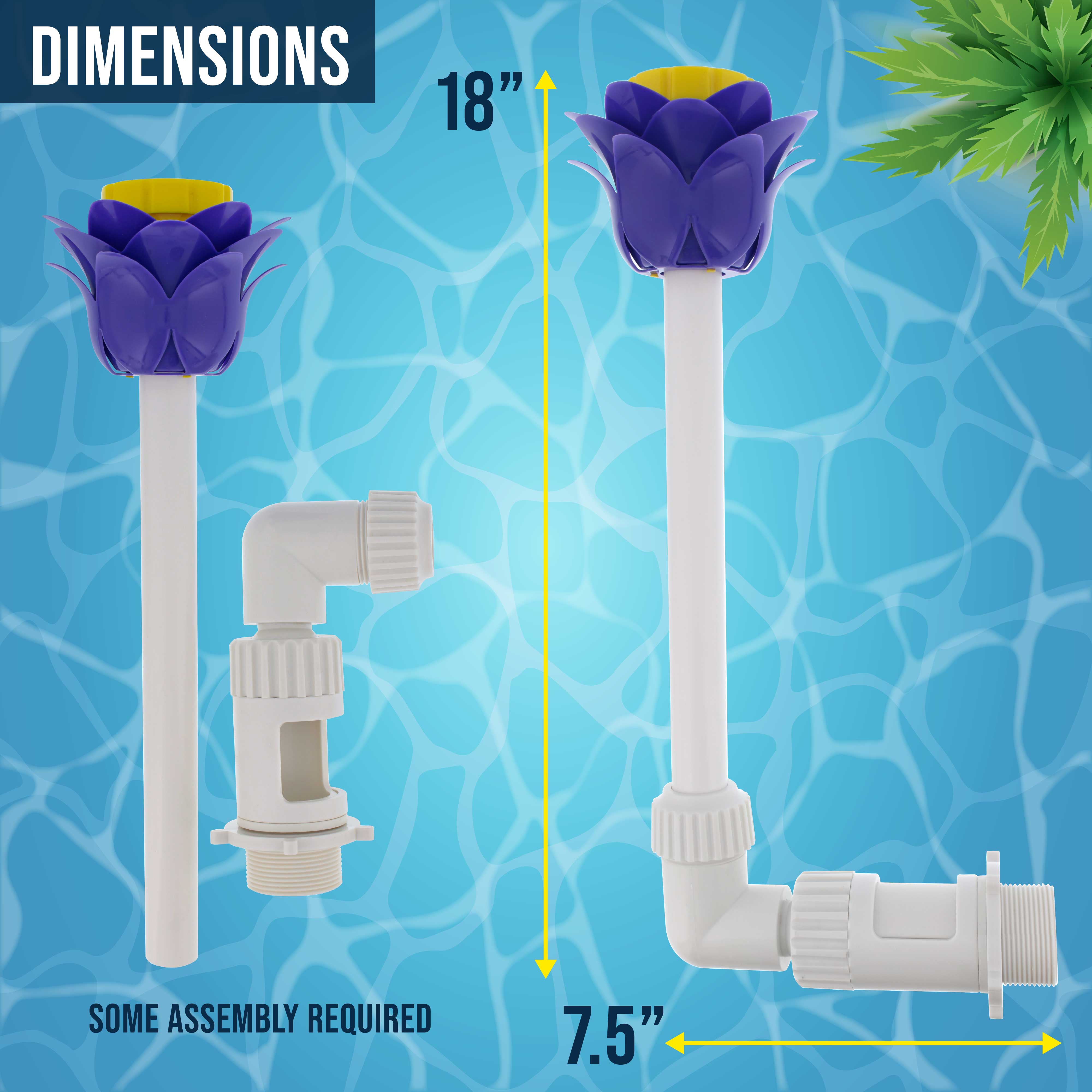 Adjustable Flower-Shaped Pool Waterfall Fountain - Cooling Spray Aerator for Swimming Pools | Perfect for Backyard Relaxation & Summer Water Fun
