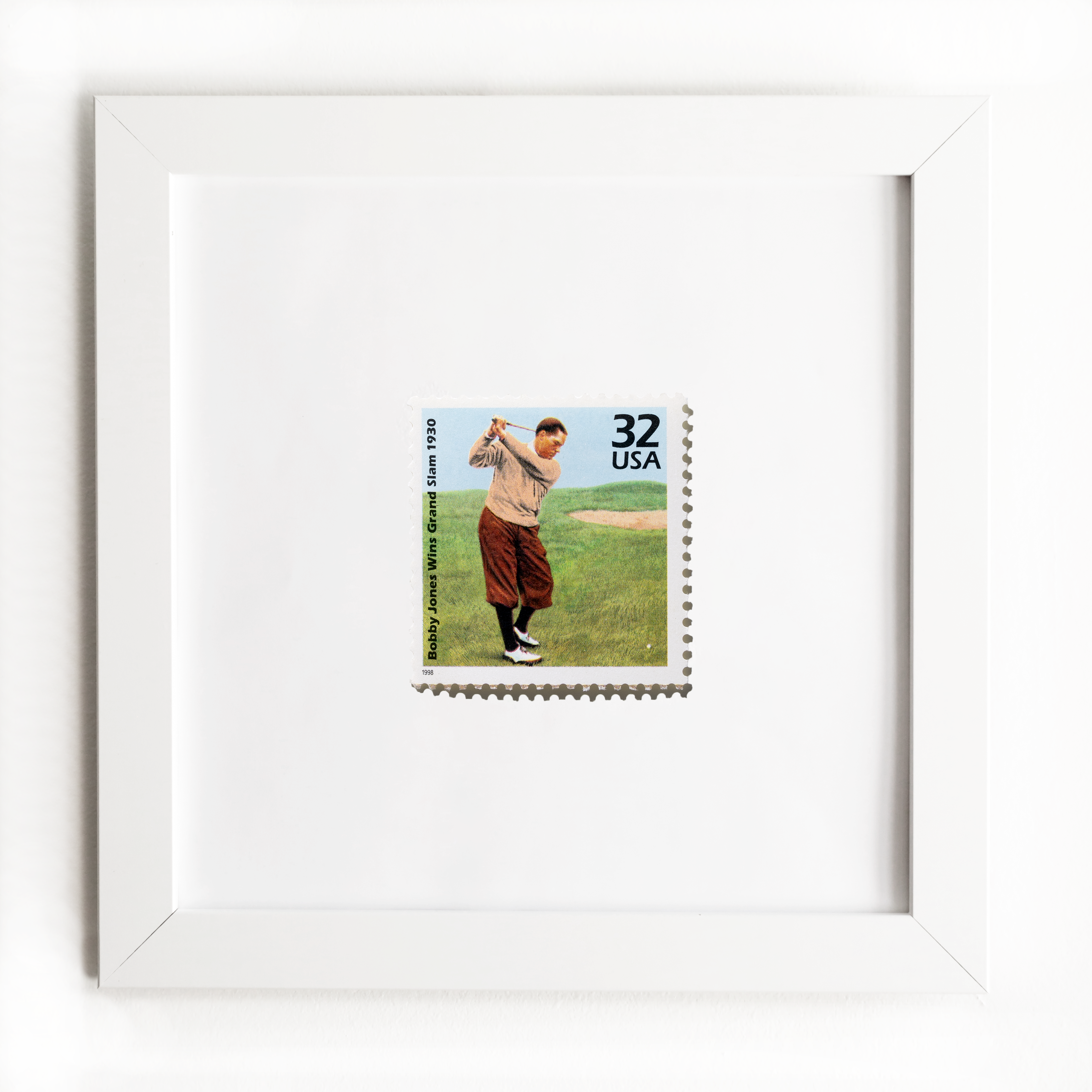 Bobby Jones Grand Slam Stamp - Vintage Golf Collectible & Memorabilia for Display, Gifts, and Golf Enthusiasts - Perfect for Home Decor, Man Cave, or Office Display