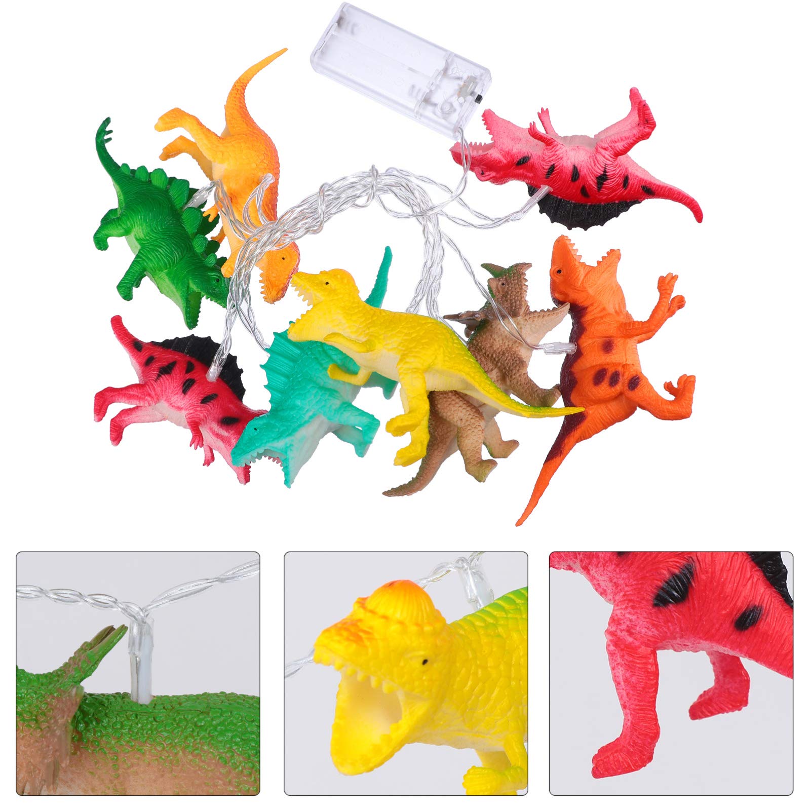 Dinosaur String Lights LED - 1 Set Dino Party Lights for Kids Room Decor, Bedroom, Nursery & Birthday Party Decoration | Waterproof Fairy Lights for Indoor/Outdoor Use