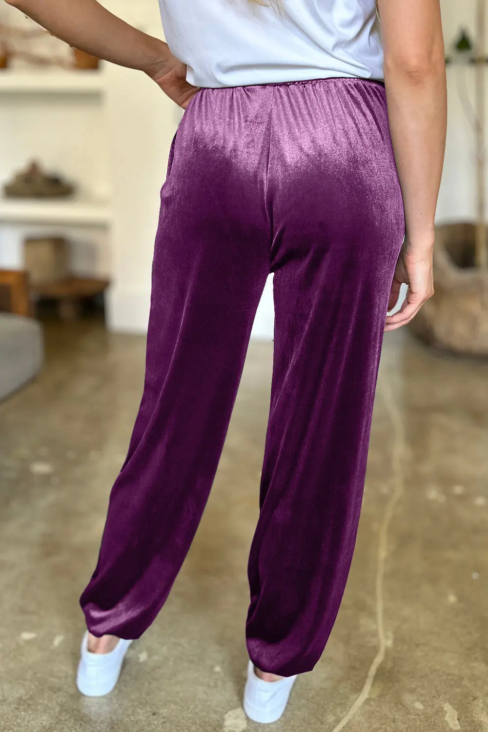 Comfortable Stretch Pocketed Elastic Waist Joggers for Women - Soft Lounge Pants for Running, Yoga & Casual Wear