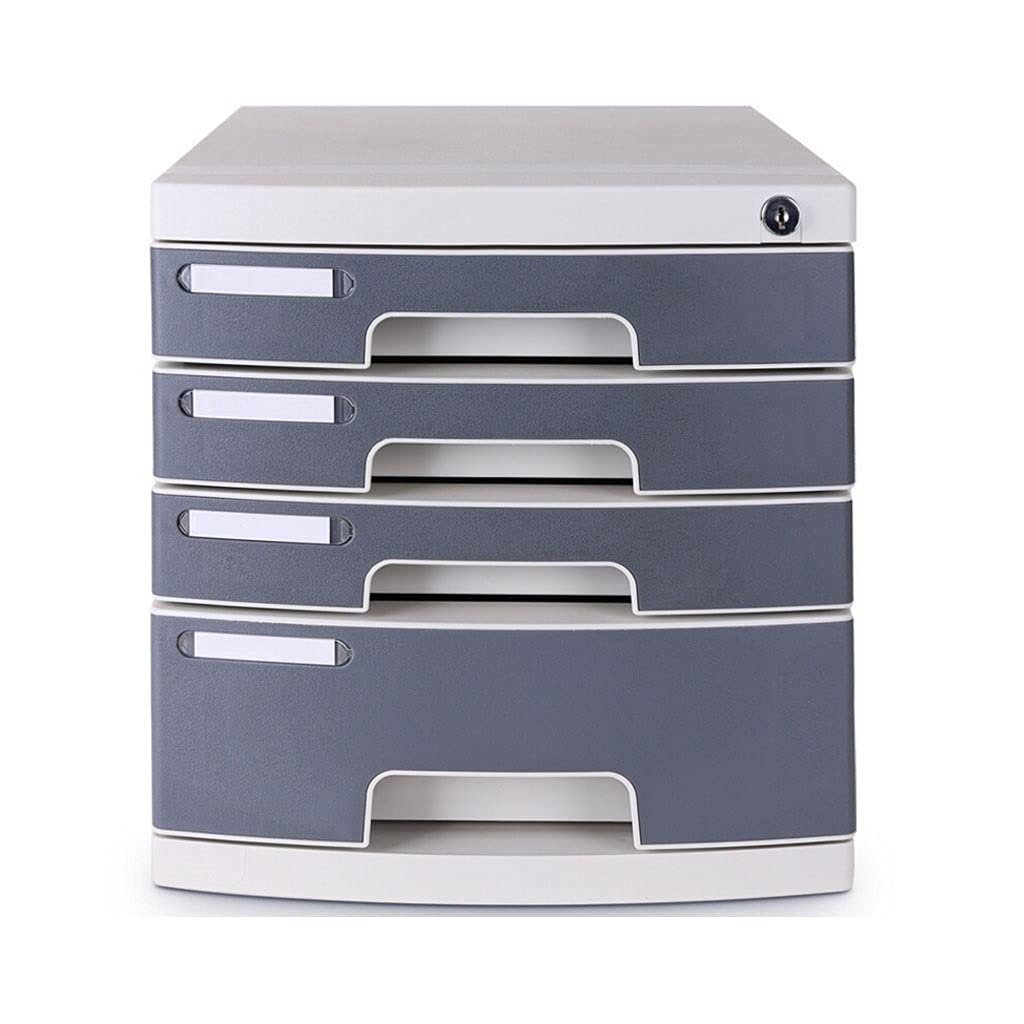 Multi-Layer Locking File Organizer with Drawers - Desktop Storage Rack for Office, Home & School - Secure Document Sorter for Folders, Papers & Supplies (Color: A) - Perfect for Desk Organization & Workspace Efficiency