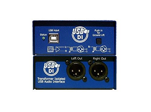 ARX USB-1 Audibox USB DI Box - Professional USB to XLR Audio Interface Converter for Studio Recording & Live Performances