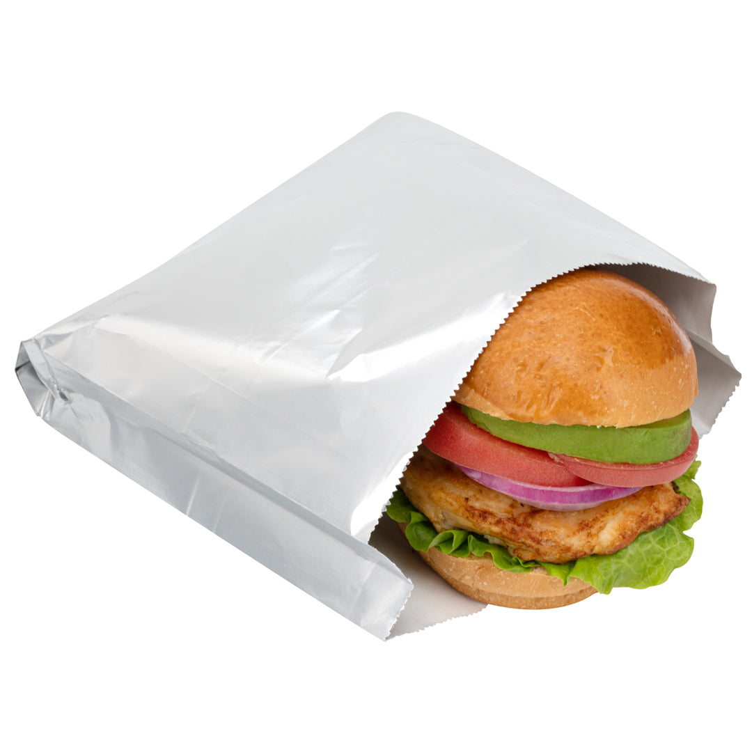 Premium Foil Sandwich Bags for Hot Food - 7.75