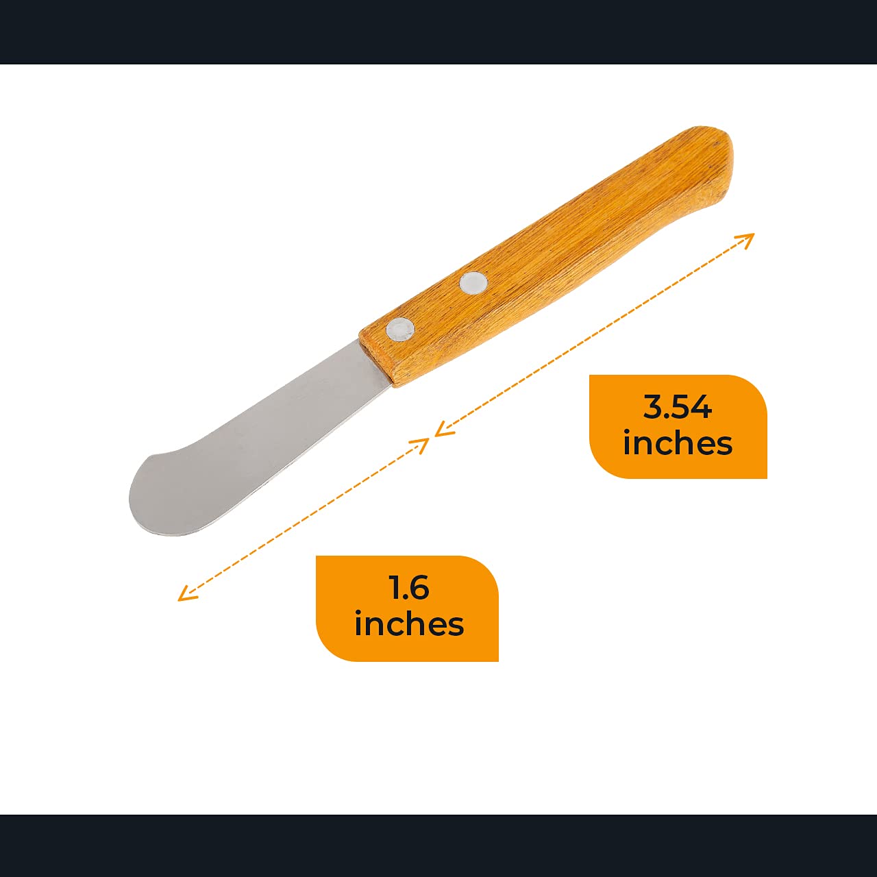 Premium Wooden Handle Butter Knife Set - 4 Pack Stainless Steel Spreader for Butter, Jam, Cream Cheese & More - Ideal for Breakfast, Brunch & Baking
