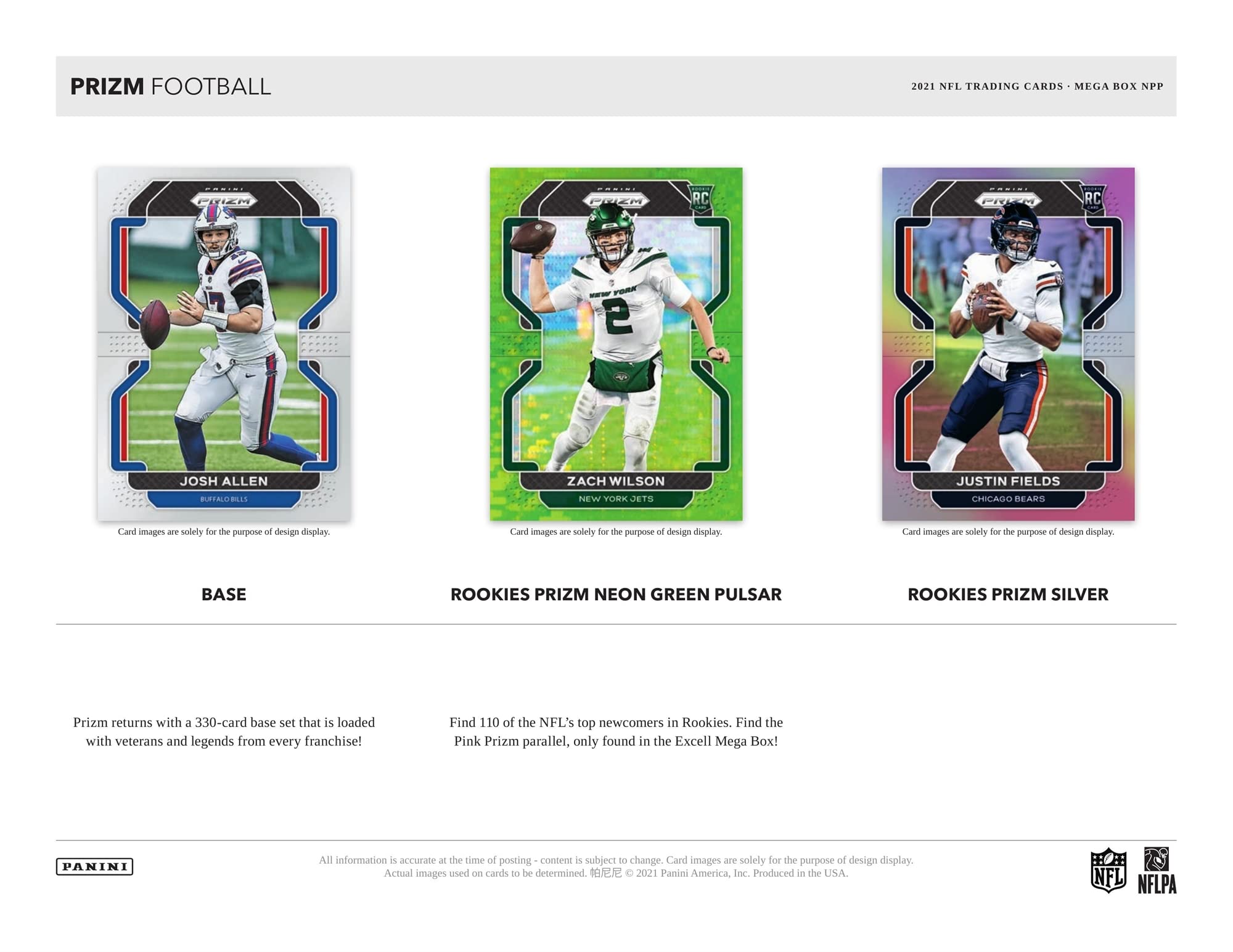 2021 Panini Prizm Football Mega Box - 40 NFL Trading Cards with 1 Memorabilia Card - Perfect for Collectors, Fantasy Football Fans & Sports Enthusiasts