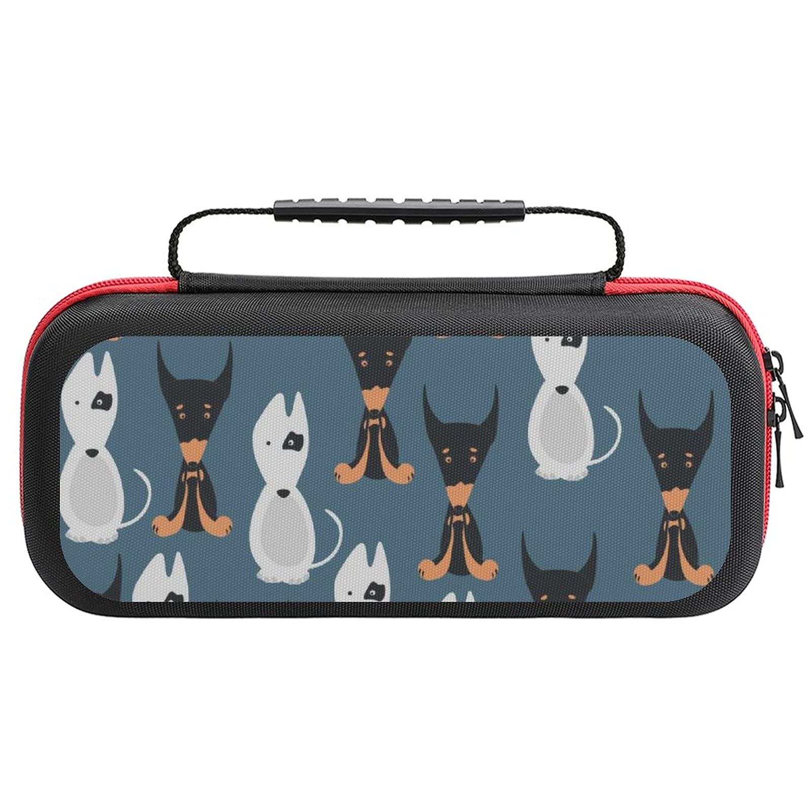 Cartoon Puppy Printed Travel Case for Nintendo Switch Lite & Accessories - Portable Storage Bag for Gaming Console Protection | Perfect for Travel, Commuting & On-the-Go Gaming