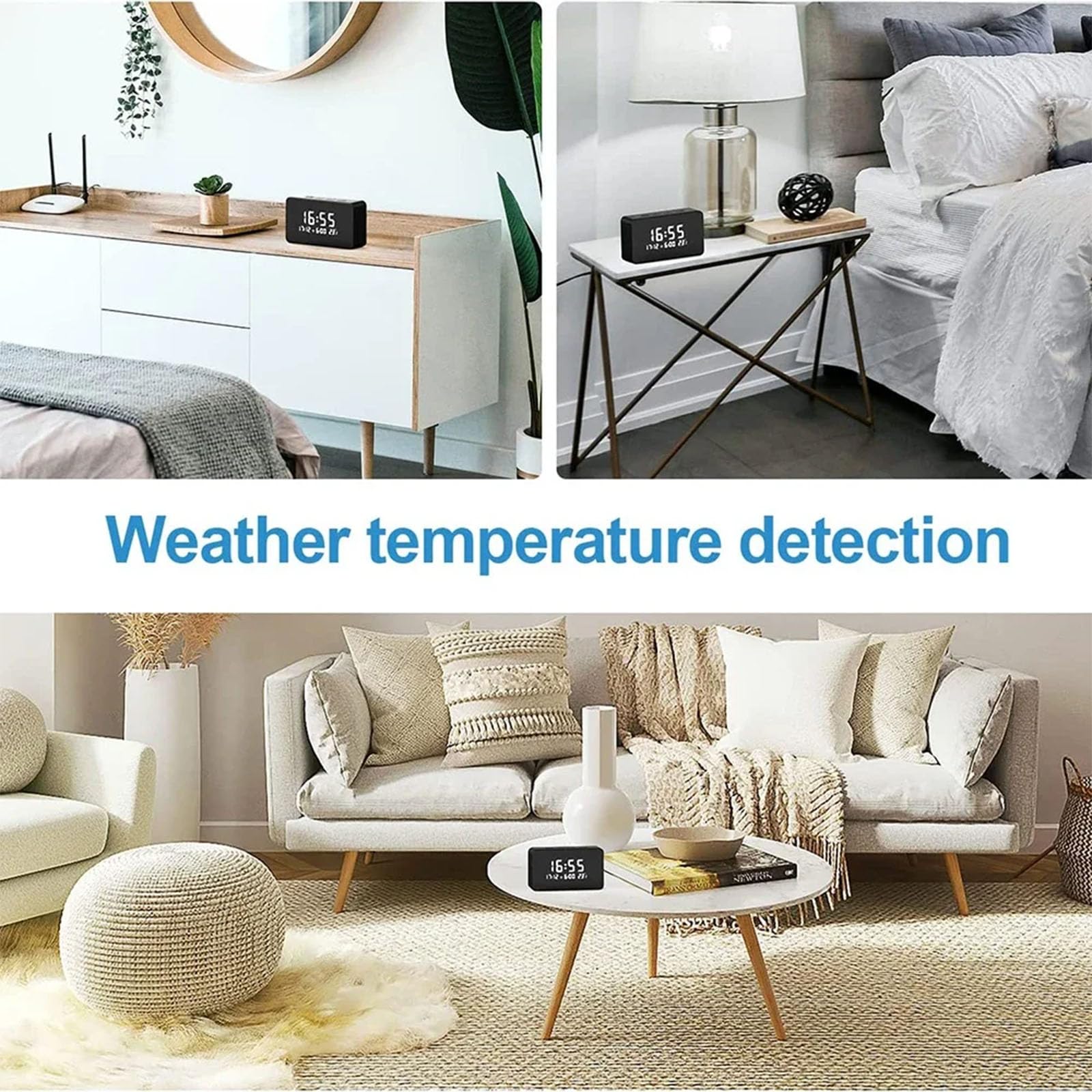 FKINGLRK Wireless IP Security Camera with Dual Alarm Clock - 1080P HD, Night Vision, WiFi Remote Monitoring for Home & Office Surveillance | Perfect for Baby Monitor, Pet Camera, and Indoor Security