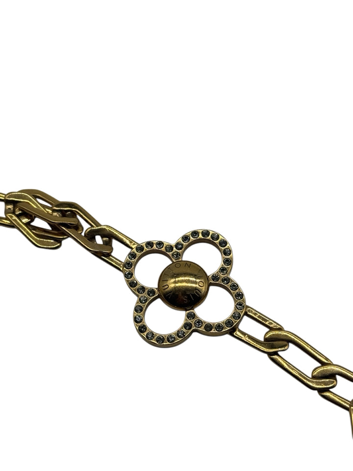 Louis Vuitton Flower Power Sautoir Necklace with Swarovski Crystals - Convertible Chain Belt for Women | Elegant Evening Wear & Boho Fashion Accessory
