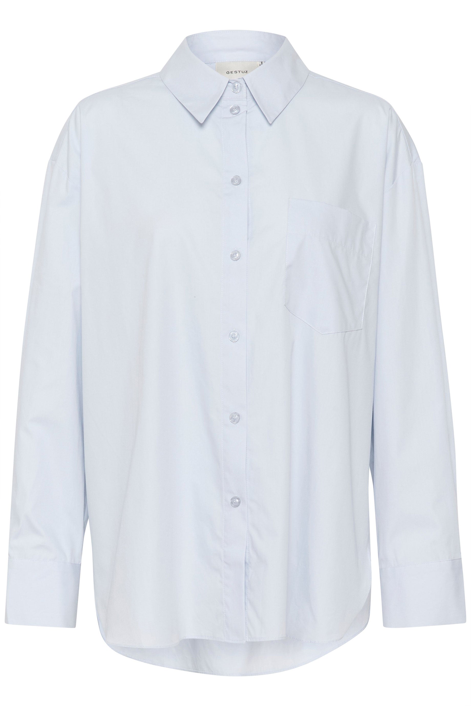 Gestuz Noelle Shirt - Women's Stylish Blue Button Down Shirt for Office, Casual & Everyday Wear