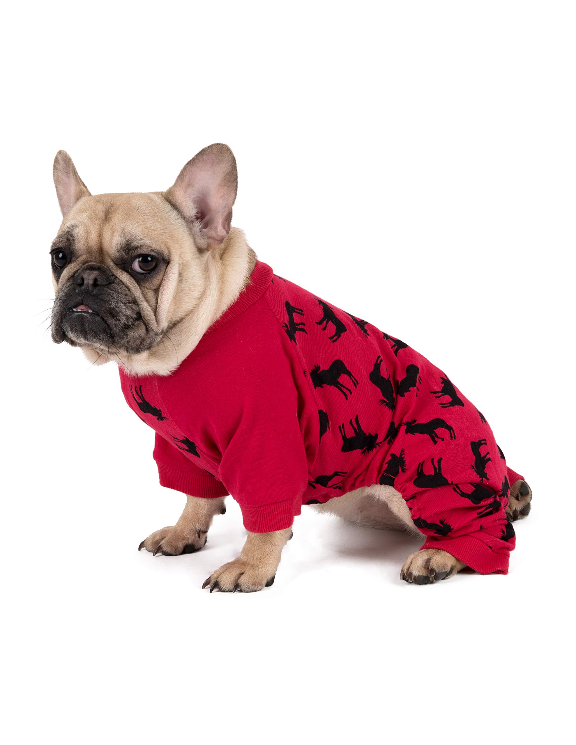 Leveret 100% Cotton Christmas Dog Pajamas - Matching Holiday Pjs for Large Dogs (XXX-Large, Moose) - Cozy Winter Outfit for Pets