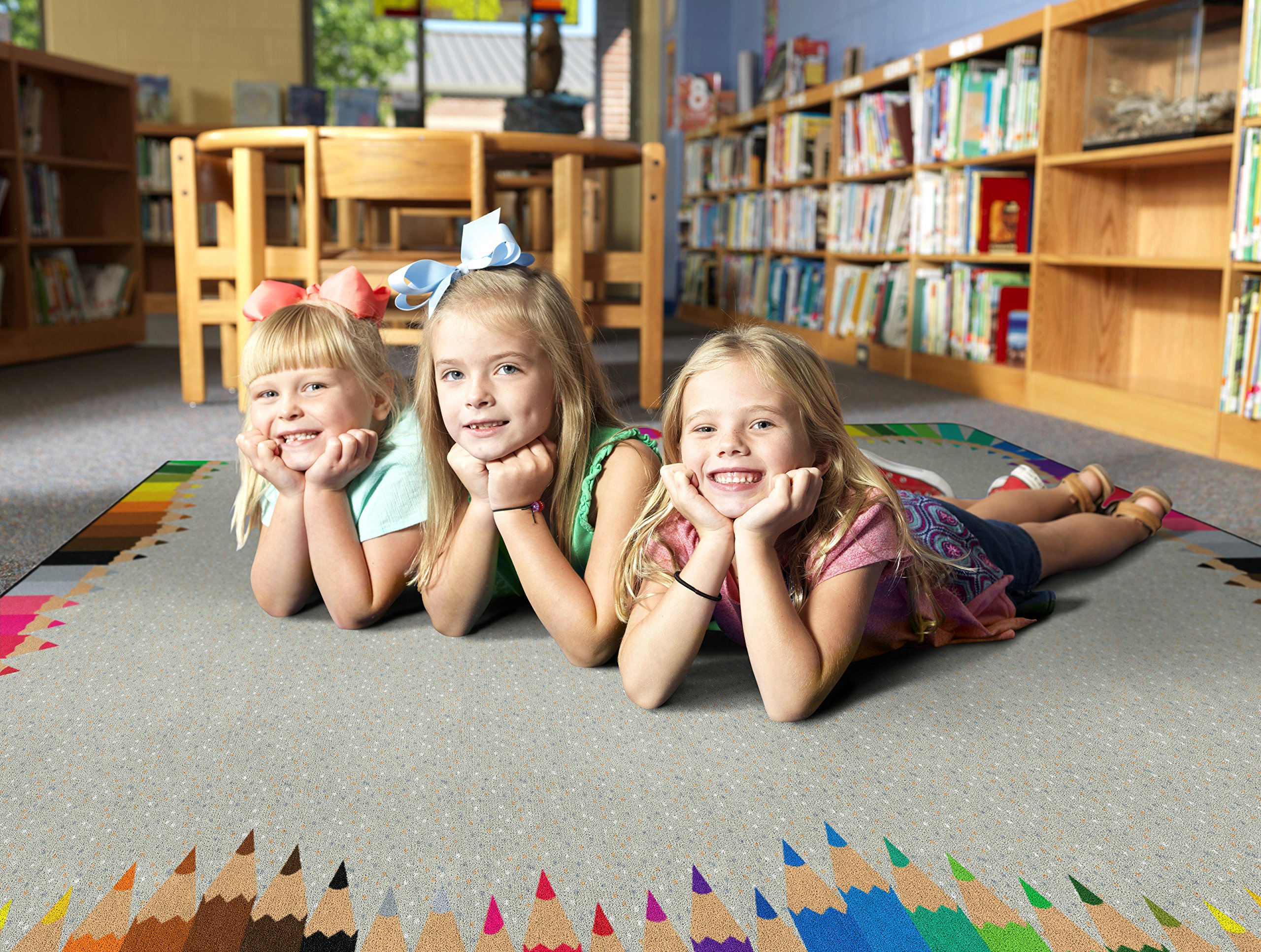 Flagship Carpets Colored Pencils Multicolor Educational Rug - 7'6