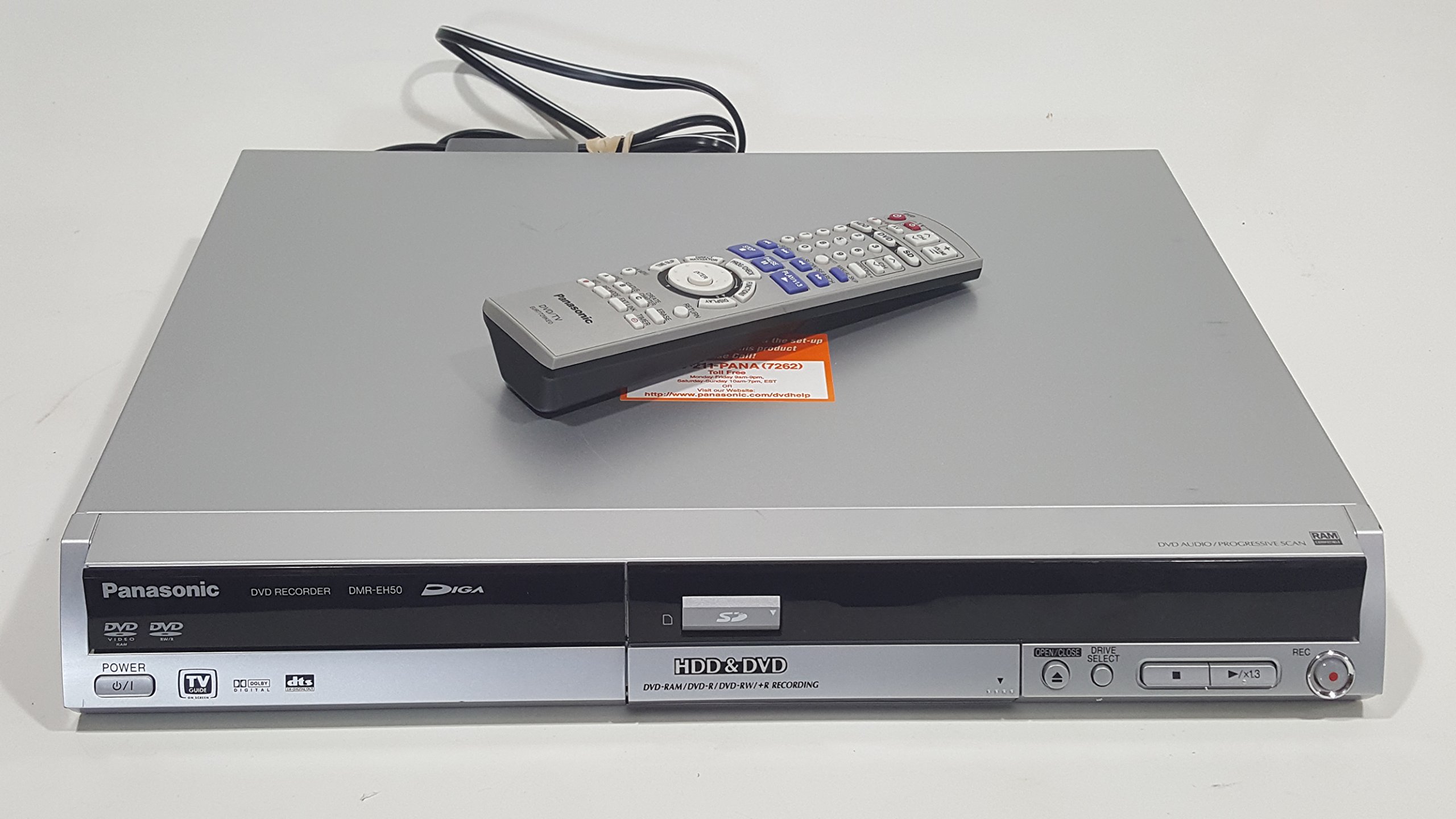 Panasonic DIGA DMR-EH50 DVD Recorder with HDD | High-Quality Video Recording Device for Home Theater & Media Archiving | Perfect for Converting VHS to Digital & Recording TV Shows