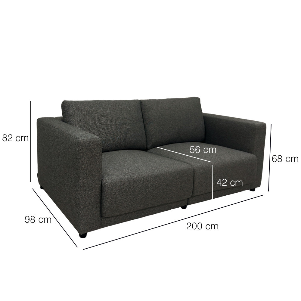 3-Seater Modular Sofa with EcoClean Fabric - Comfortable & Stylish Living Room Furniture for Small Spaces, Apartments, and Modern Homes