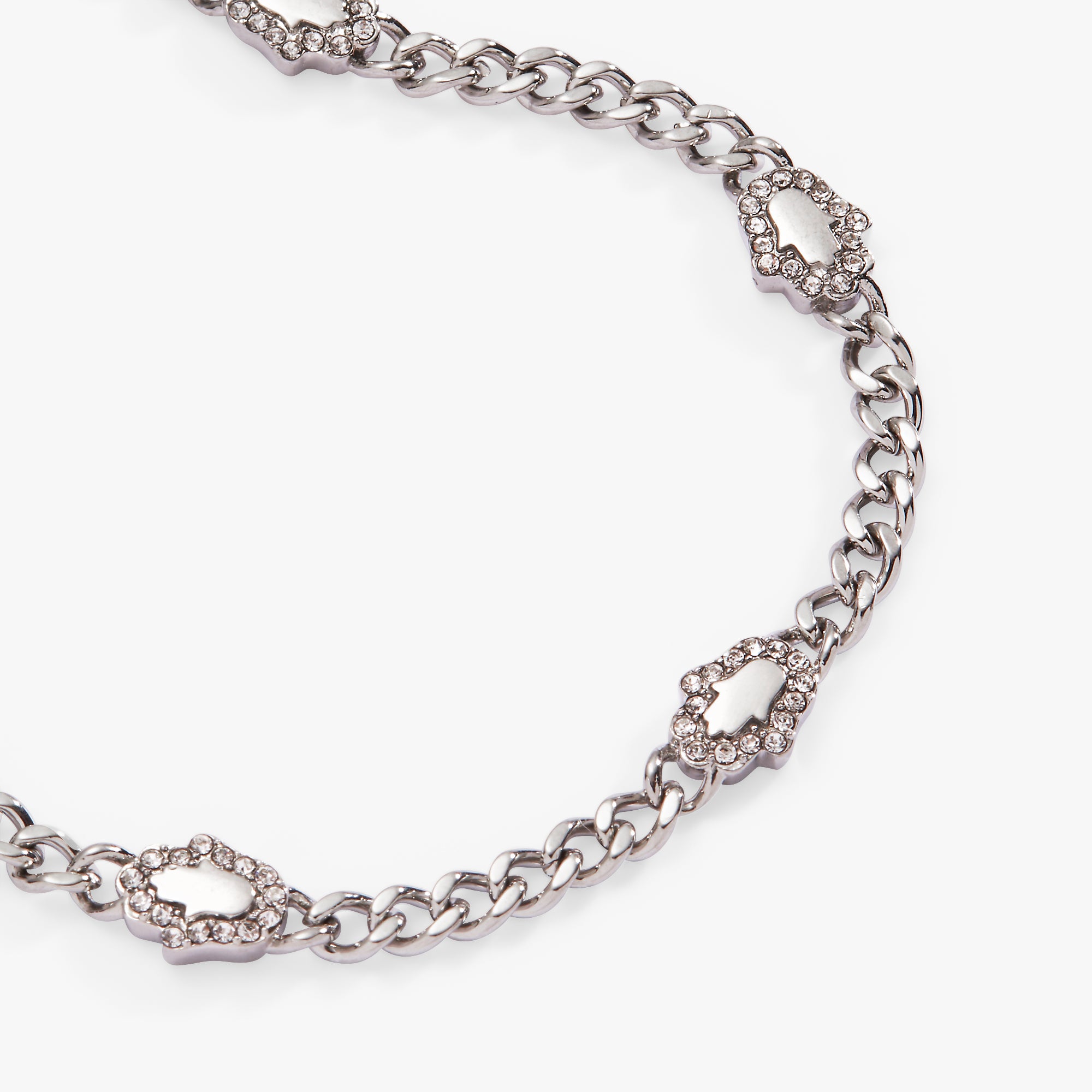 Hamsa Hand Curb Chain Bracelet for Women - Gold & Silver Stainless Steel Evil Eye Protection Jewelry - Perfect for Gifts, Boho Style & Everyday Wear
